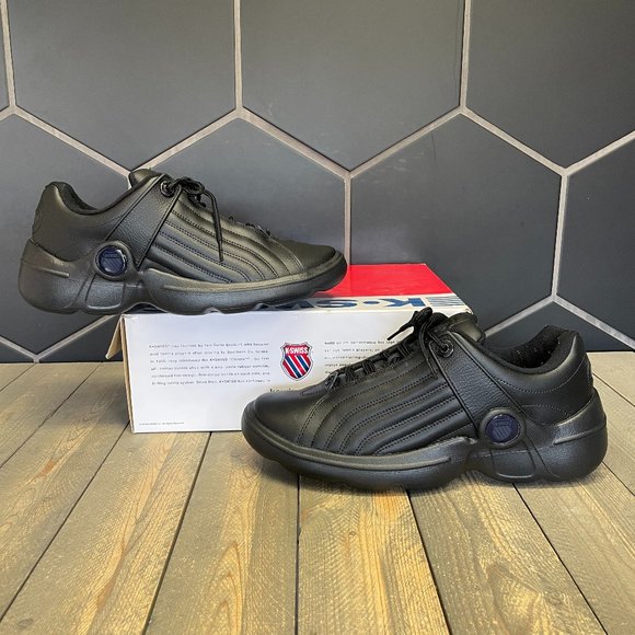 ~Used W/ Box! Mens K-Swiss Chilton Black Low Work Casual Sneakers Size 11.5 - Picture 1 of 5